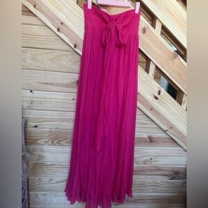 Aakaa Strapless Pink Maxi Dress